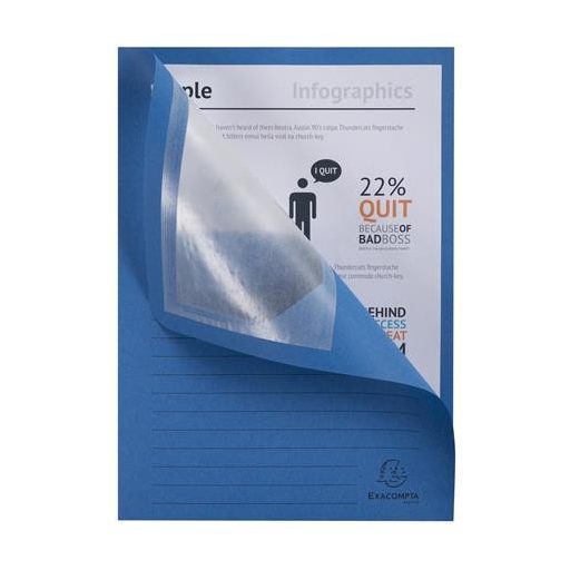 Mappa, ablakos, karton, EXACOMPTA "Forever®", fényes kék