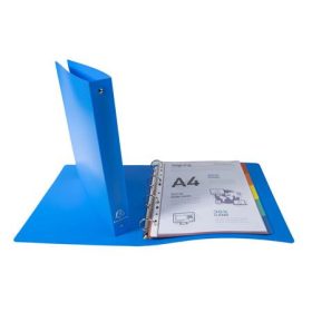   Gyűrűs könyv, 4 gyűrű, 40 mm, A4, PP, EXACOMPTA, világoskék