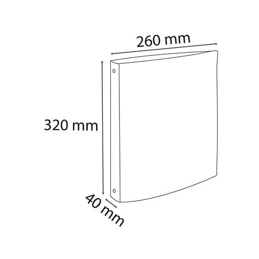 Gyűrűs könyv, 4 gyűrű, 40 mm, A4, karton, EXACOMPTA "Iderama", fekete