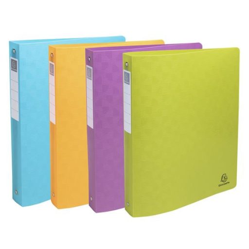 Gyűrűs könyv, 4 gyűrű, 40 mm, A4+, PP, EXACOMPTA "Pop'Nco", vegyes színek