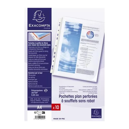 Katalógustartó genotherm, lefűzhető, A4, PP, EXACOMPTA