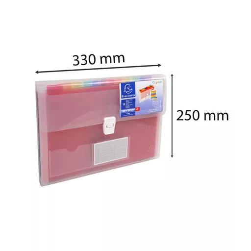 Harmonikamappa, A4, PP, 13 rekeszes, EXACOMPTA