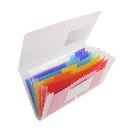 Harmonikamappa, 260x140 mm, PP, 7 rekeszes, EXACOMPTA