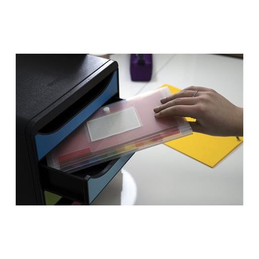 Harmonikamappa, 260x140 mm, PP, 7 rekeszes, EXACOMPTA