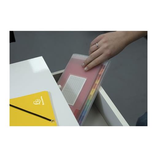 Harmonikamappa, 260x140 mm, PP, 7 rekeszes, EXACOMPTA