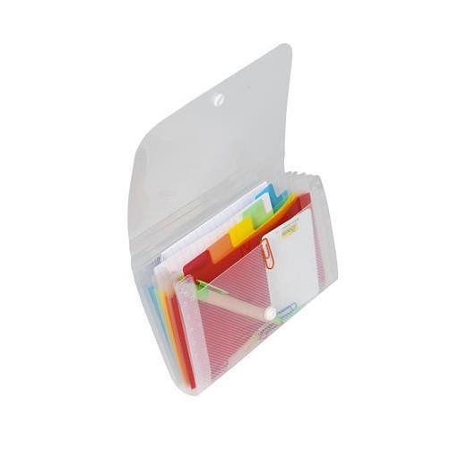 Harmonikamappa, 180x110 mm, PP, 6 rekeszes, EXACOMPTA