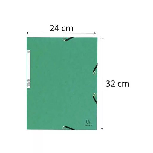 Gumis mappa, prespán, A4, EXACOMPTA, zöld
