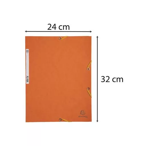 Gumis mappa, prespán, A4, EXACOMPTA, narancs