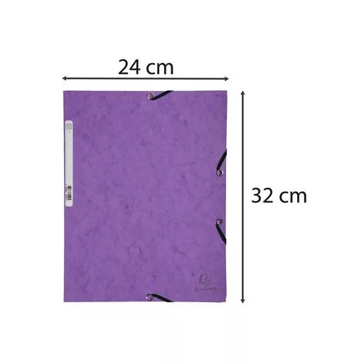 Gumis mappa, prespán, A4, EXACOMPTA, lila