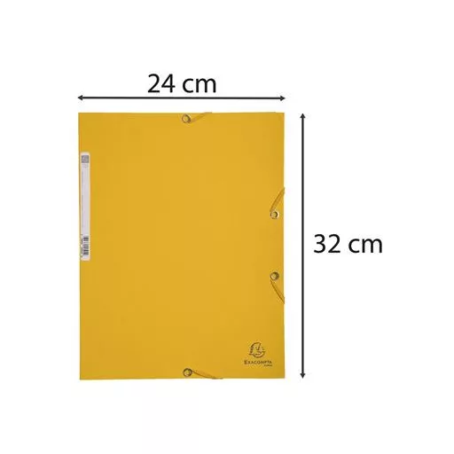 Gumis mappa, prespán, A4, EXACOMPTA, sárga