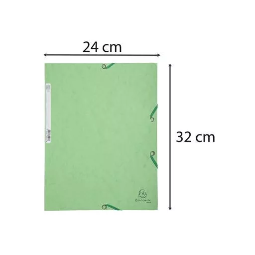 Gumis mappa, prespán, A4, EXACOMPTA, lágy zöld
