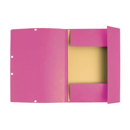 Gumis mappa, prespán, A4, EXACOMPTA, rózsaszín