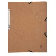 Gumis mappa, prespán, A4, EXACOMPTA, barna