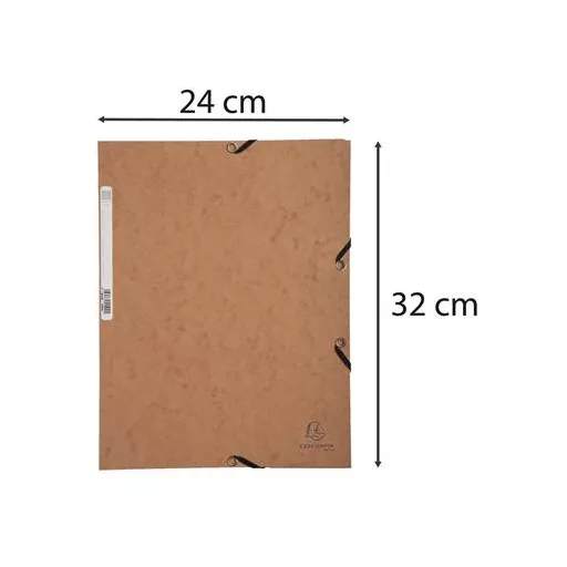 Gumis mappa, prespán, A4, EXACOMPTA, barna