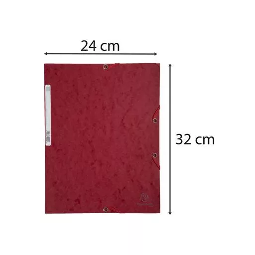 Gumis mappa, prespán, A4, EXACOMPTA, cseresznye