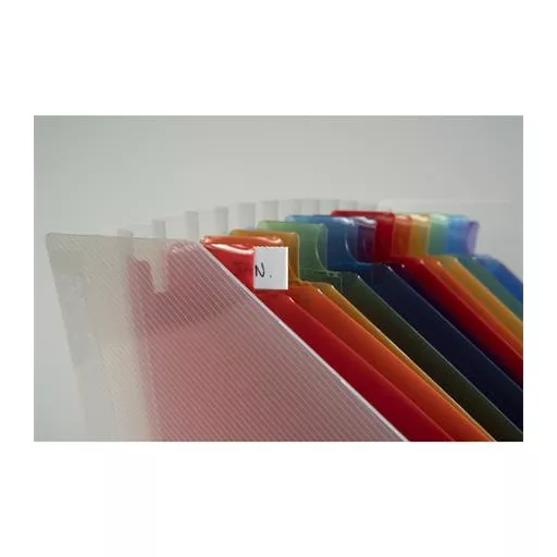 Harmonika iratpapucs, 265x325 mm, PP, 12 rekeszes, EXACOMPTA, színes