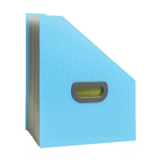 Harmonika iratpapucs, 265x325 mm, PP, 12 rekeszes, EXACOMPTA "Pop'NCo", ciánkék