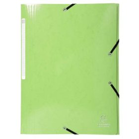   Gumis, mappa, karton, A4, EXACOMPTA "Iderama", világos zöld