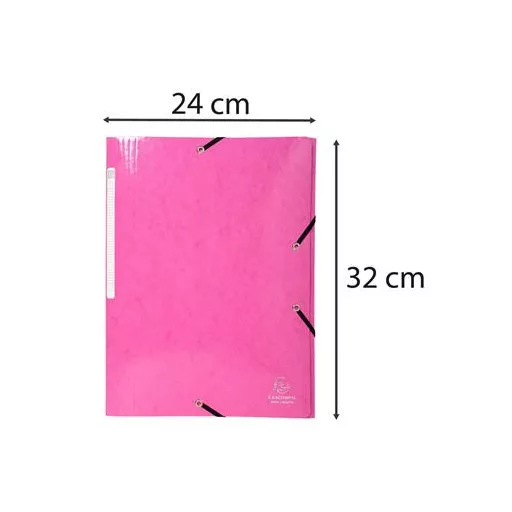 Gumis, mappa, karton, A4, EXACOMPTA "Iderama", pink