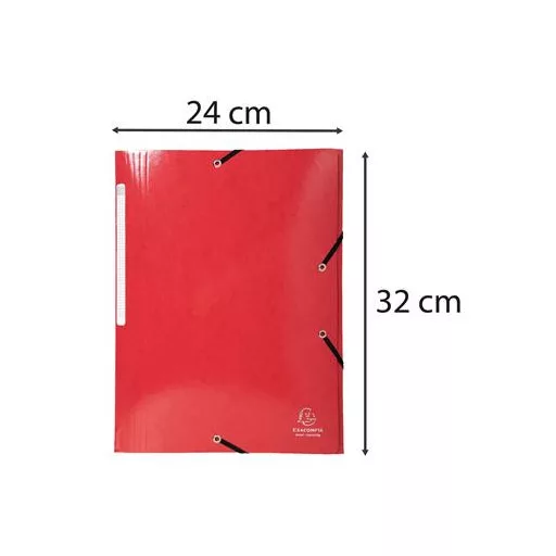 Gumis, mappa, karton, A4, EXACOMPTA "Iderama", piros