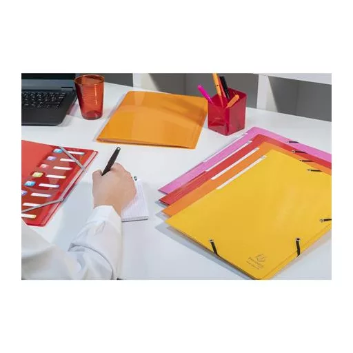 Gumis, mappa, karton, A4, EXACOMPTA "Iderama", piros