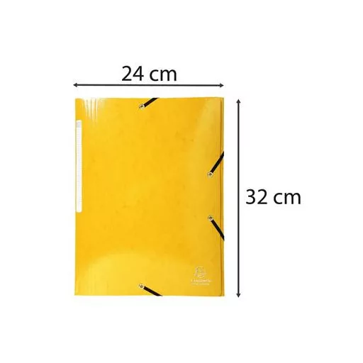 Gumis, mappa, karton, A4, EXACOMPTA "Iderama", sárga