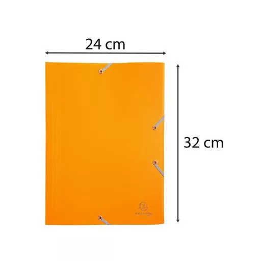 Gumis mappa, PP, A4, EXACOMPTA "Opak", sárga