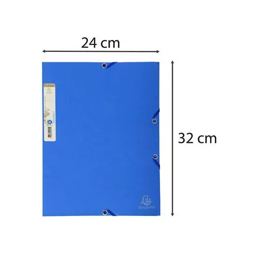 Gumis mappa, karton, A4, EXACOMPTA "Forever®", kék