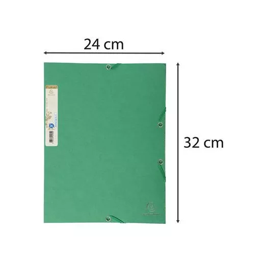 Gumis mappa, karton, A4, EXACOMPTA "Forever®", zöld