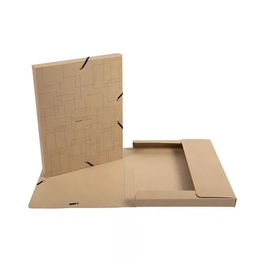 Gumis mappa, karton, A4, 25 mm, EXACOMPTA "Eterneco", vegyes minta