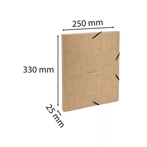 Gumis mappa, karton, A4, 25 mm, EXACOMPTA "Eterneco", vegyes minta