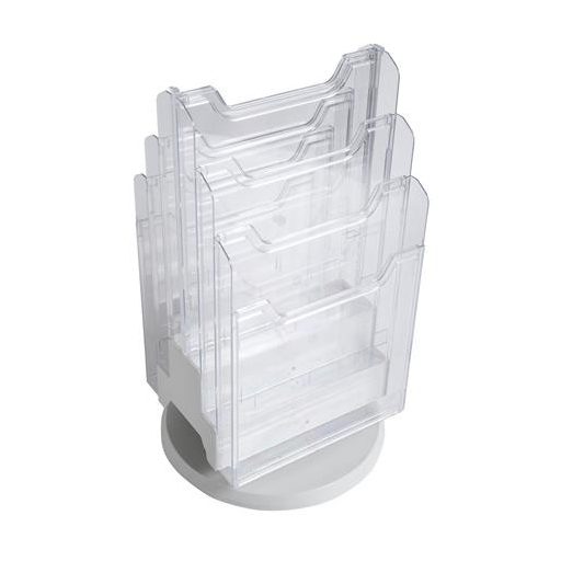 Katalógustartó, asztali, A4, álló, 6 rekeszes, EXACOMPTA, áttetsző