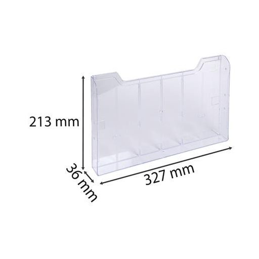 Katalógustartó elem, A4, fekvő, EXACOMPTA "Office", áttetsző, dupla