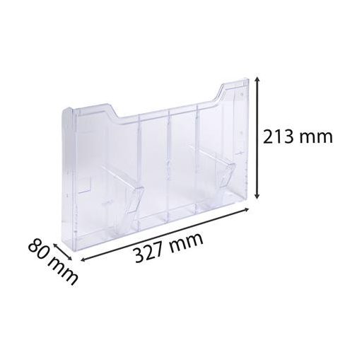 Katalógustartó fali elem, A4, fekvő, EXACOMPTA "Office", áttetsző