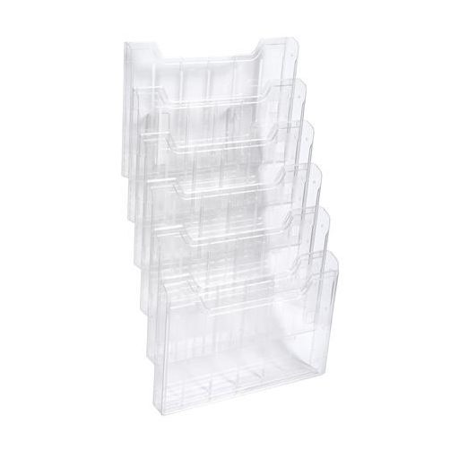Katalógustartó, fali, A4, fekvő, 6 rekeszes, EXACOMPTA "Office", áttetsző
