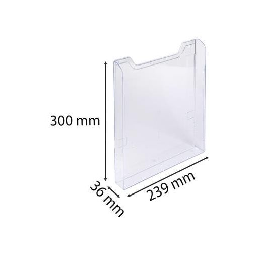 Katalógustartó elem, A4, álló, EXACOMPTA "Office", áttetsző, dupla