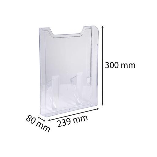 Katalógustartó fali elem, A4, álló, EXACOMPTA "Office", áttetsző