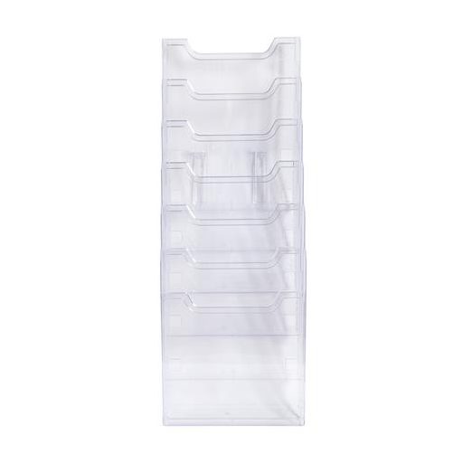 Katalógustartó, fali, A4, álló, 6 rekeszes, EXACOMPTA "Office", áttetsző