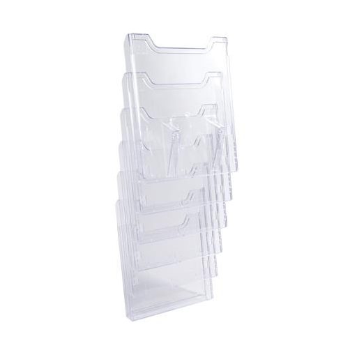 Katalógustartó, fali, A4, álló, 6 rekeszes, EXACOMPTA "Office", áttetsző