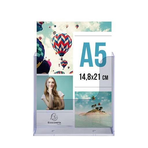 Katalógustartó, fali, A5, álló, EXACOMPTA "Office", áttetsző