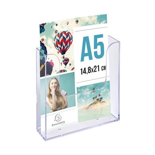 Katalógustartó, fali, A5, álló, EXACOMPTA "Office", áttetsző