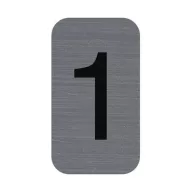   Információs tábla, öntapadó, 2,5x4,4 cm, alumíniumhatású, EXACOMPTA, 1-es