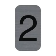   Információs tábla, öntapadó, 2,5x4,4 cm, alumíniumhatású, EXACOMPTA, 2-es