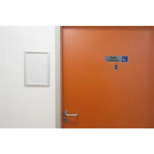 Információs tábla, öntapadó, 2,5x4,4 cm, alumíniumhatású, EXACOMPTA, 2-es