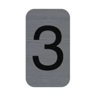   Információs tábla, öntapadó, 2,5x4,4 cm, alumíniumhatású, EXACOMPTA, 3-as