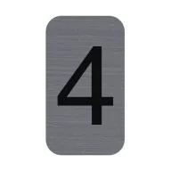   Információs tábla, öntapadó, 2,5x4,4 cm, alumíniumhatású, EXACOMPTA, 4-es