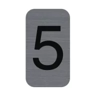   Információs tábla, öntapadó, 2,5x4,4 cm, alumíniumhatású, EXACOMPTA, 5-ös