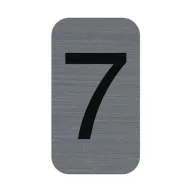   Információs tábla, öntapadó, 2,5x4,4 cm, alumíniumhatású, EXACOMPTA, 7-es