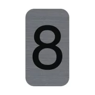   Információs tábla, öntapadó, 2,5x4,4 cm, alumíniumhatású, EXACOMPTA, 8-as