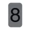 Információs tábla, öntapadó, 2,5x4,4 cm, alumíniumhatású, EXACOMPTA, 8-as